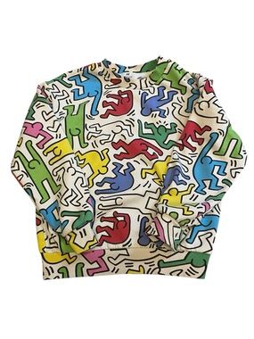 Keith Haring X H&M Dancing People Colorful Print Sweatshirt Kids Wearable Art